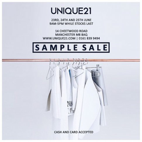 Unique21 sample sale