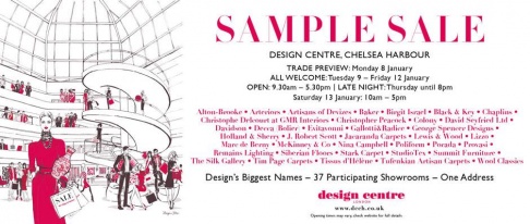 Design Centre Chelsea Harbour Sample Sale