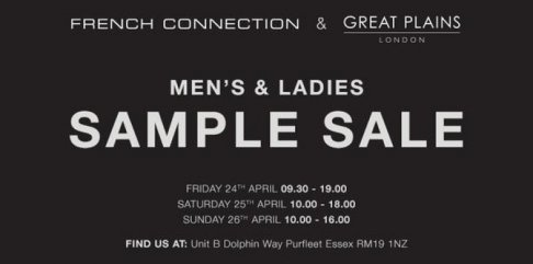 Men's & ladies sample sale (Essex)