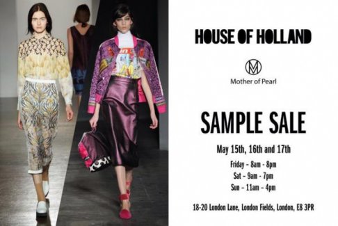 Sample sale House of Holland and Mother of Pearl