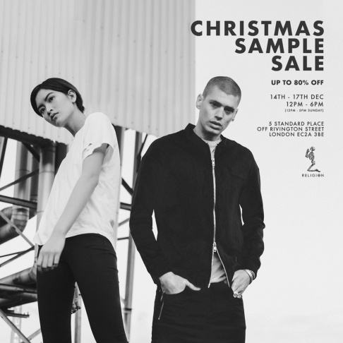 Religion Clothing UK Christmas Sample Sale