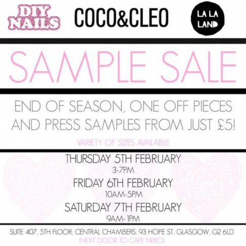 Sample sale Coco&Cleo, Lalaland and DIY Nails