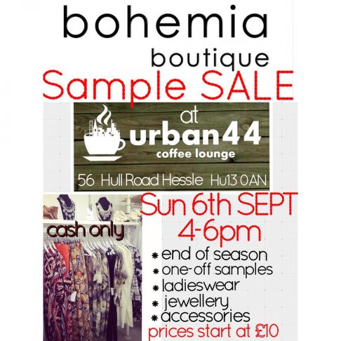 bohemia boutique sample sale