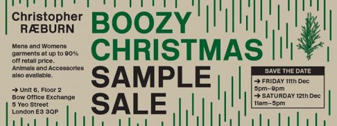 Christopher Raeburn boozy sample sale