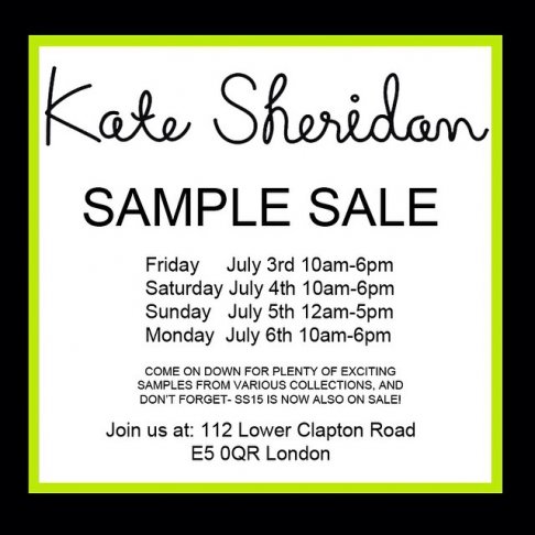 Kate Sheridan sample sale