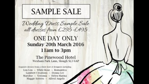 Wedding dress sample sale  in Slough