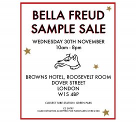 Bella Freud sample sale