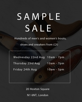 Hudson Shoes Sample Sale