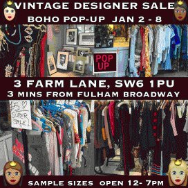 Vintage Designer Sale Sample Sizes
