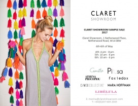 Claret showroom sample sale 2017