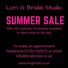 Lori G Bridal Studio Summer Sample Sale