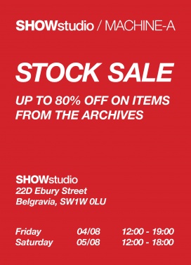 SHOWstudio / Machine-A Stock Sale