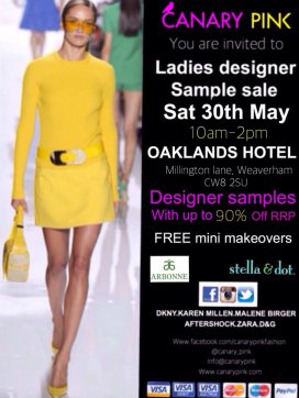 Spring/summer ladies designer sample sale