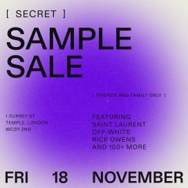 Secret Sample Sales