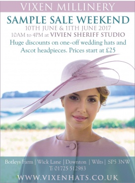 Wedding hats and Ascot Headpieces Sample Sale