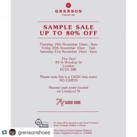 Grenson shoes sample sale