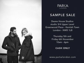 Parka London sample sale