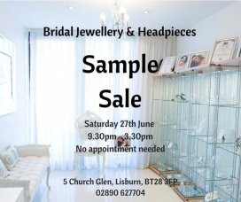 Bridal jewellery and headpieces sample sale