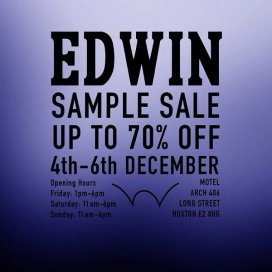 Edwin sample sale