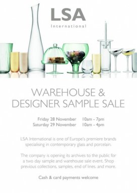 LSA International warehouse and designer sample sale